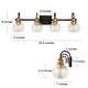 preview thumbnail 10 of 32, Olia Modern Black Gold 3/4/5-Light Bathroom Vanity Light Globe Glass Wall Sconce