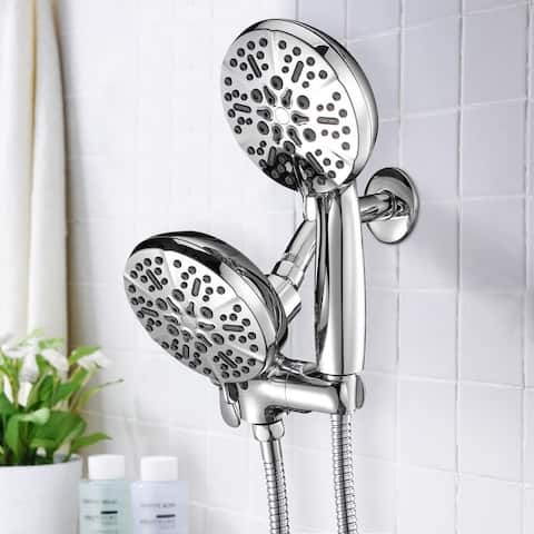 GZMR 5-Spray Patterns Dual Shower Heads and Handheld Shower Head