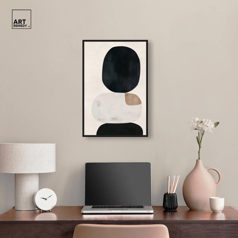 Pebble Pillars II Canvas by Art Remedy