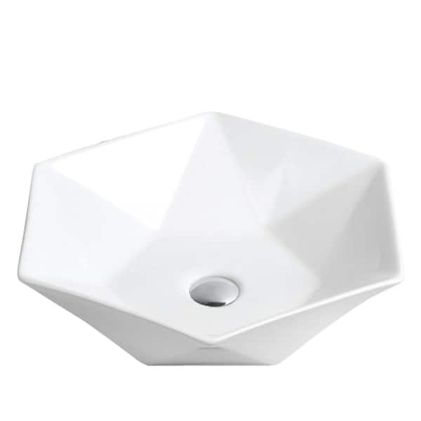 slide 1 of 5, Karran Valera 19" Vitreous China Vessel Bathroom Sink in White