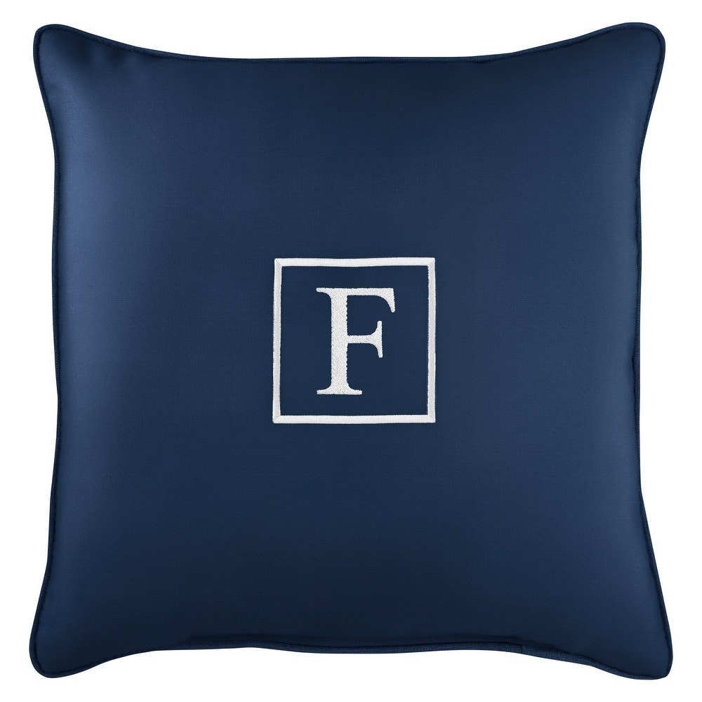 Monogram Corded Single Square Pillow by Havenside Home