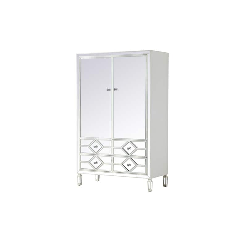 Mirrored Armoire with Drawers