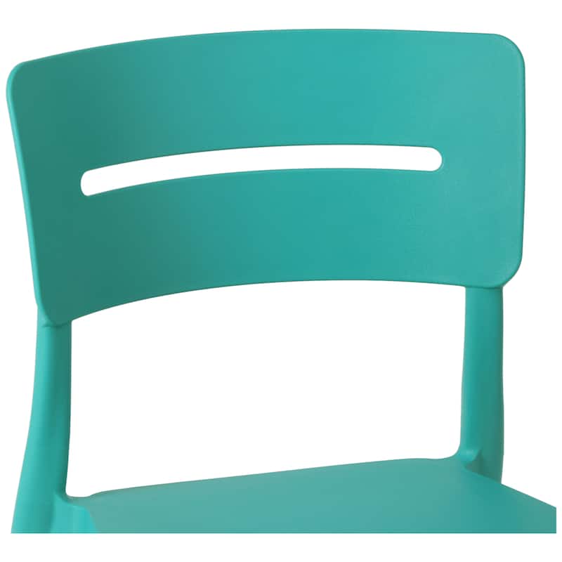 Frond and Form Modern Outdoor Patio Stacking Dining Side Chair (Set of 2)