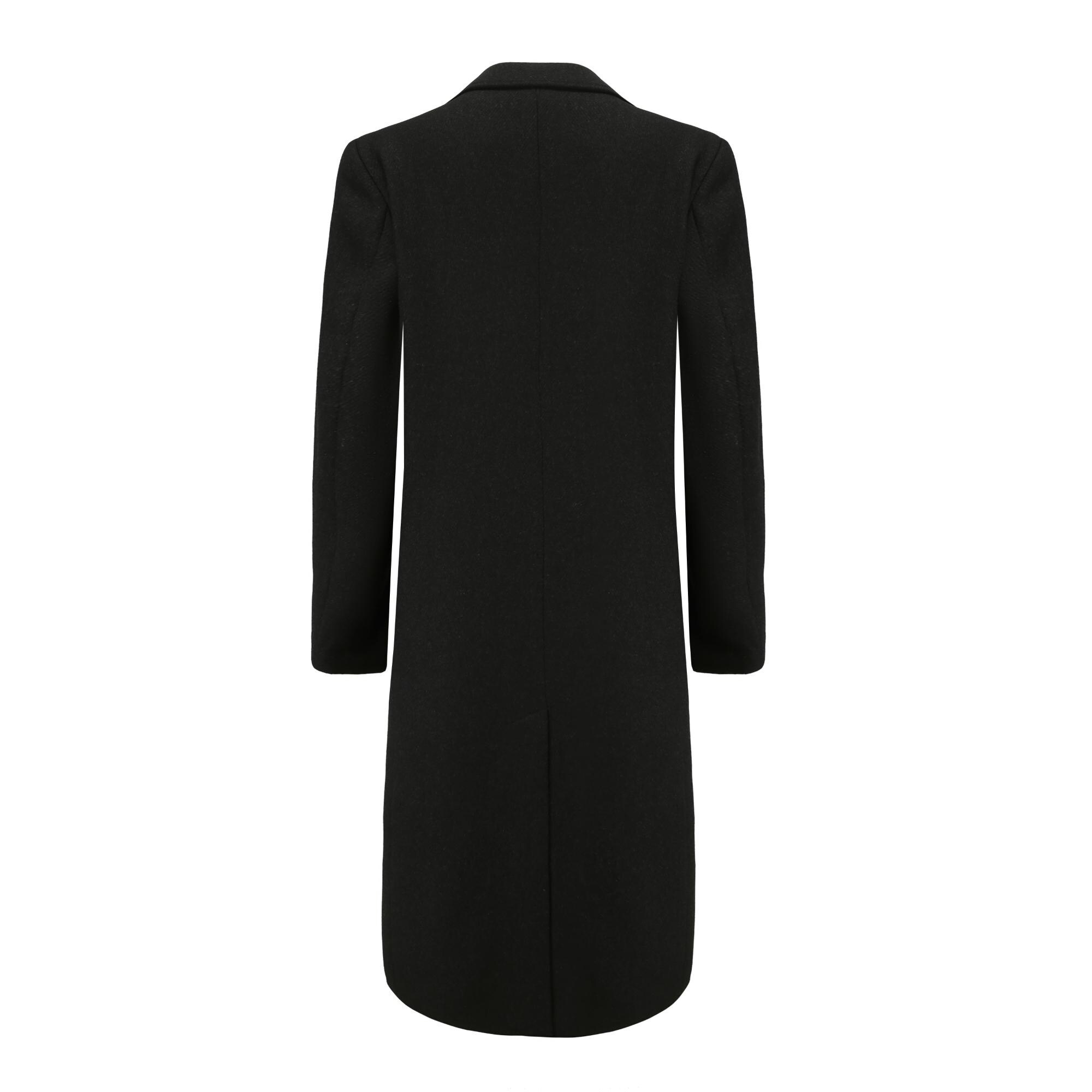 ジャケット・アウター Apartment Three Double-Breasted overcoat Men's Knee Length Wool Blend Three Button Long Jacket