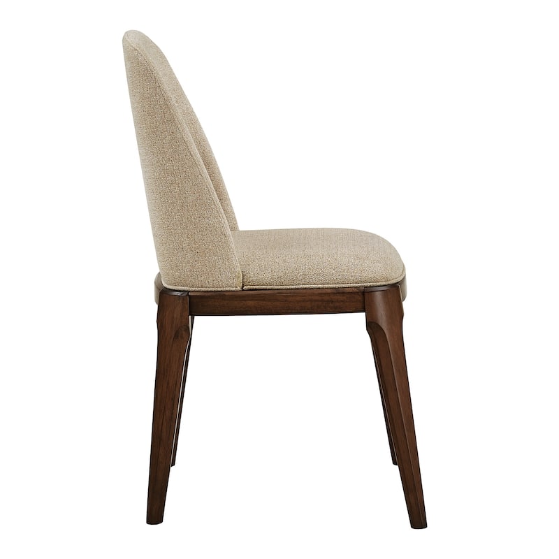 Rondo Upholstered Side Chairs with Walnut Legs (Set of 2) by iNSPIRE Q Modern