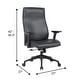 preview thumbnail 12 of 10, Maxwell High-Back Leather Adjustable Executive Office Chair - Ergonomic Swivel Desk with Stainless Steel Lift 350 lb. Limit