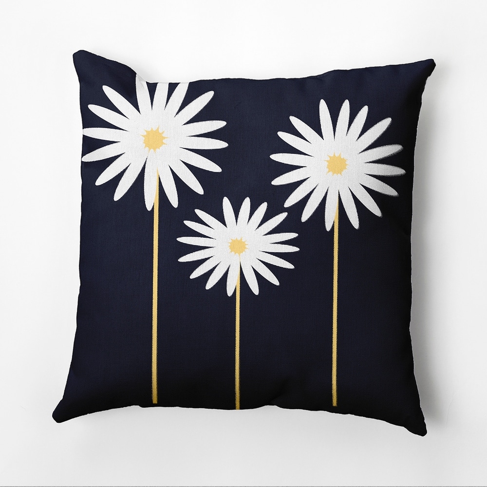 Floral Print 18 x 18-inch Outdoor Fabric Pillow