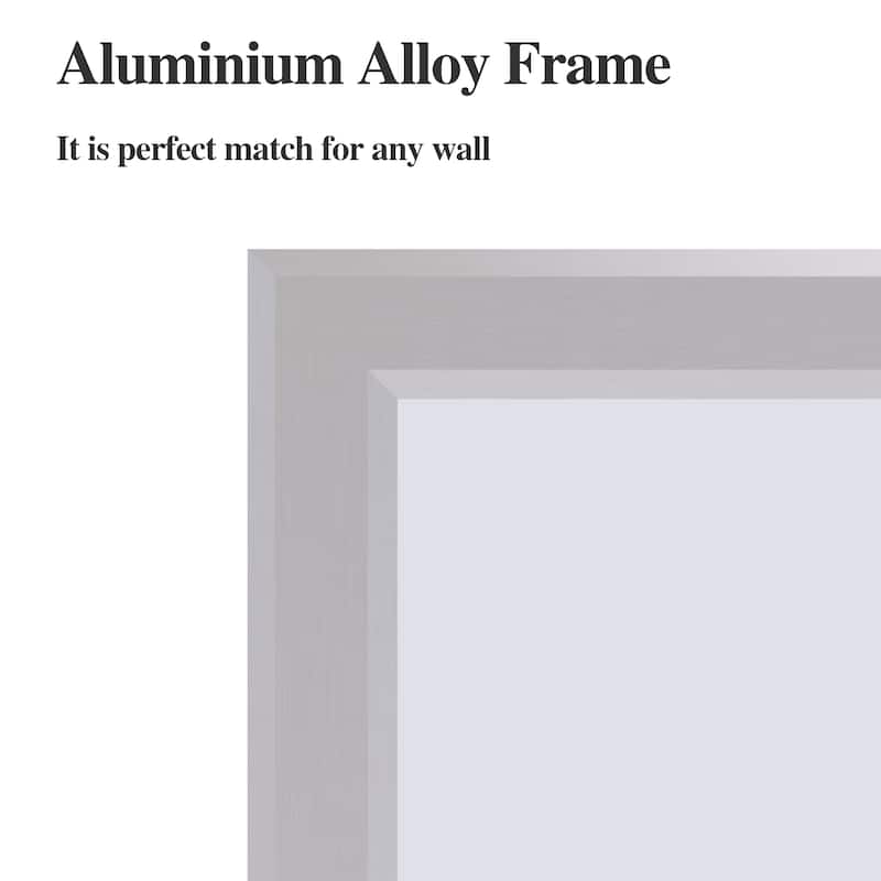 60" x 36" Modern Rectangle Bathroom Mirror with Aluminum Frame