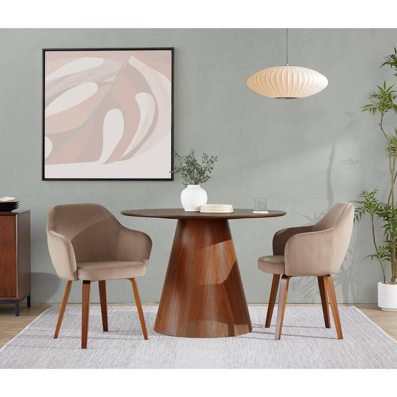 Porch & Den Beckett Dining Chair with Bent Wood Legs (Set of 2)