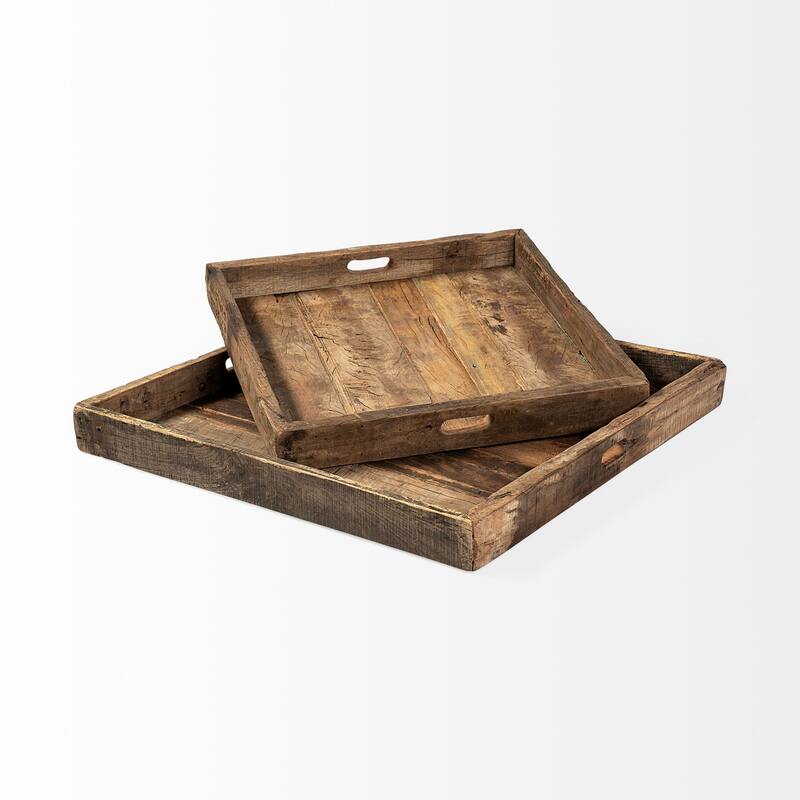 Carson Brown Reclaimed Wood Tray (Small)