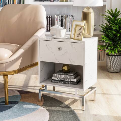 Furniture of America Camelia Contemporary 18-inch 1-shelf Side Table