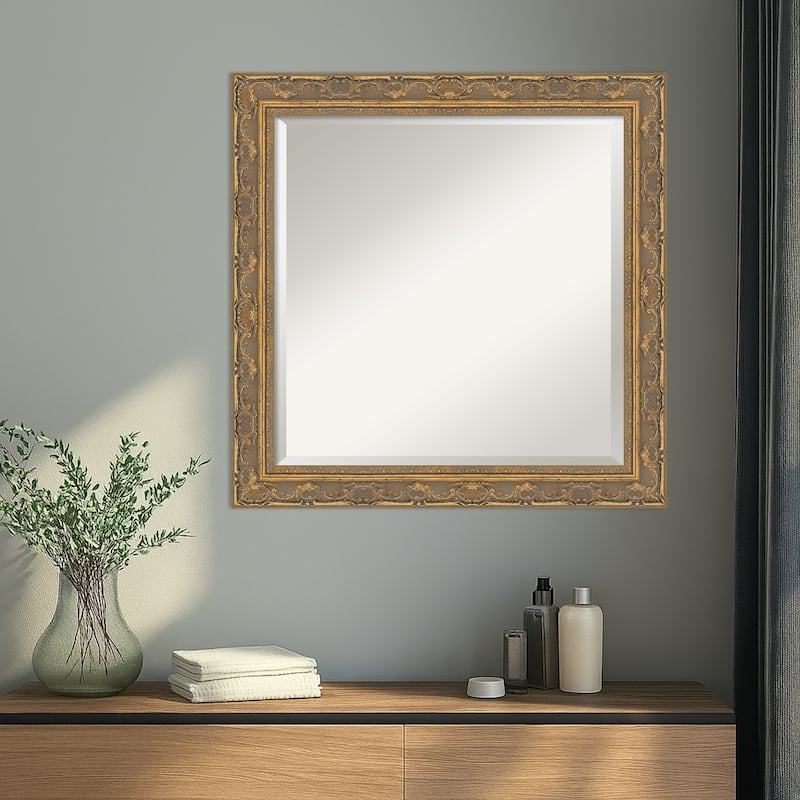 Filigree Beveled Framed Wall Mirror