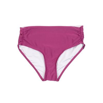 Calvin Klein Women's Convertible Swim Bottom Swimsuit (L, Fuchsia Shimmer)
