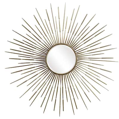 Round Starburst Framed Wall Mirror - 46.75"