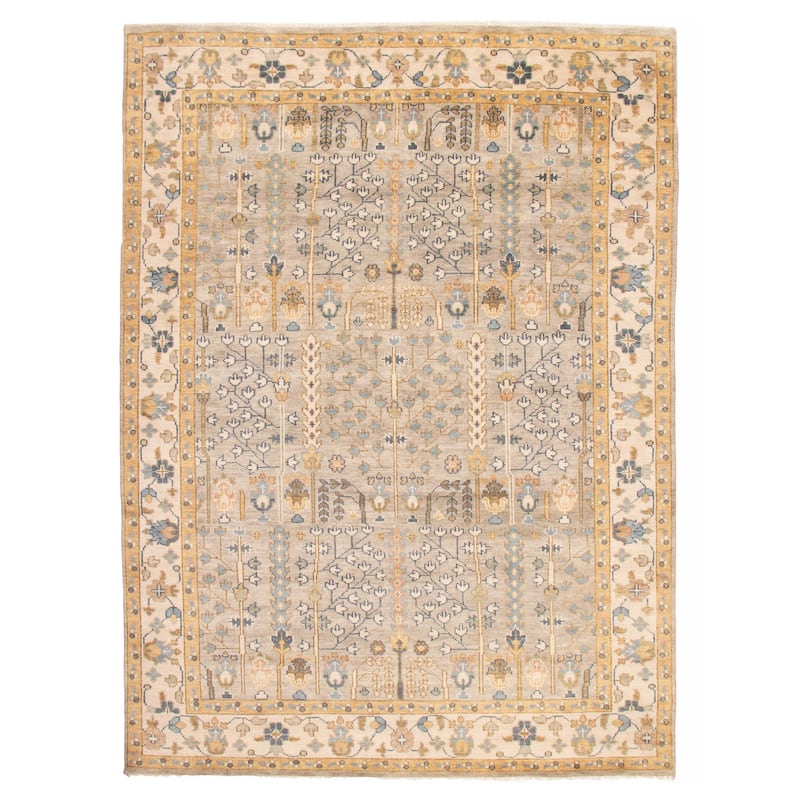 ECARPETGALLERY Hand-knotted Jules Serapi Light Grey Wool Rug - 10'2 x 14'0 - Light Grey - 10'2 x 14'0
