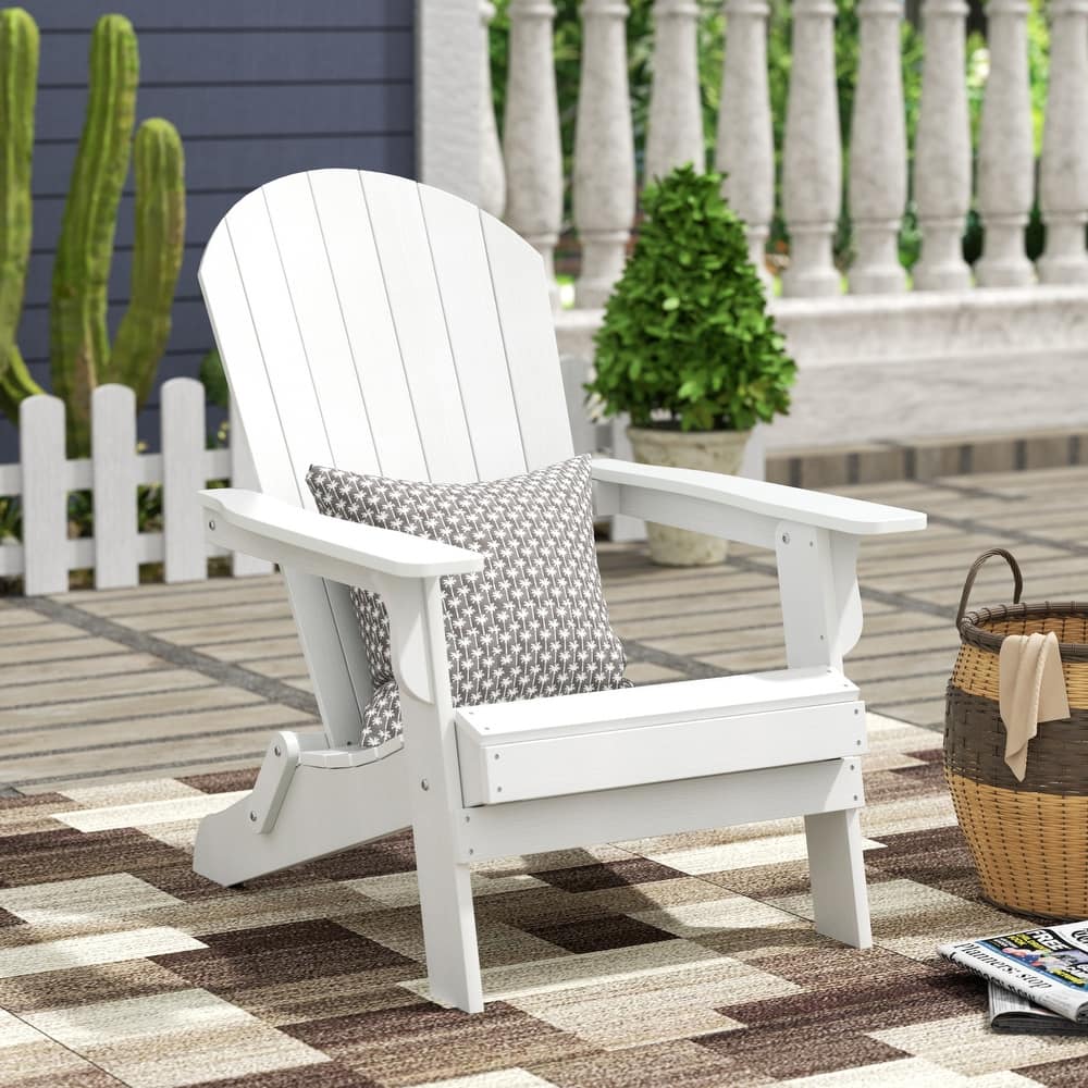 Vineyard HIPS Outdoor Folding Eco-Friendly All Weather Seashell Adirondack Chair