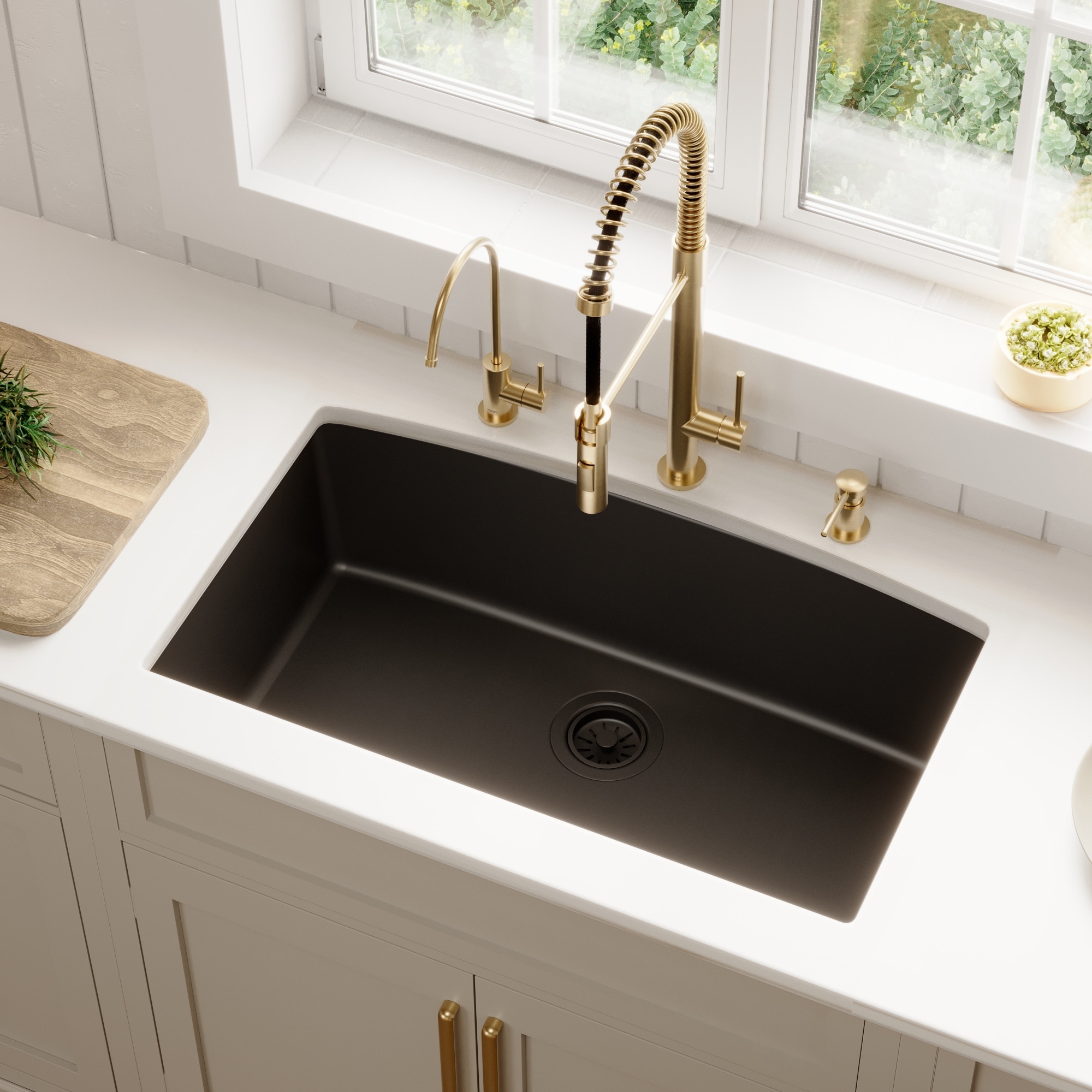 Karran Undermount Quartz Double Bowl Kitchen Sink