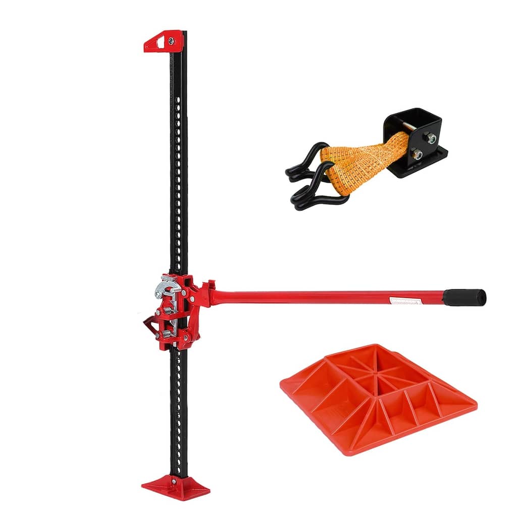Farm Jack with Base & Hook, 7000 lbs Capacity, Heavy-Duty High Lift Jack for Off-Road, Tractor, Truck, and SUV Lifting