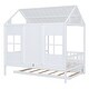 preview thumbnail 11 of 12, Full House Bed with Twin Trundle & Playhouse Design, Solid Wood Frame
