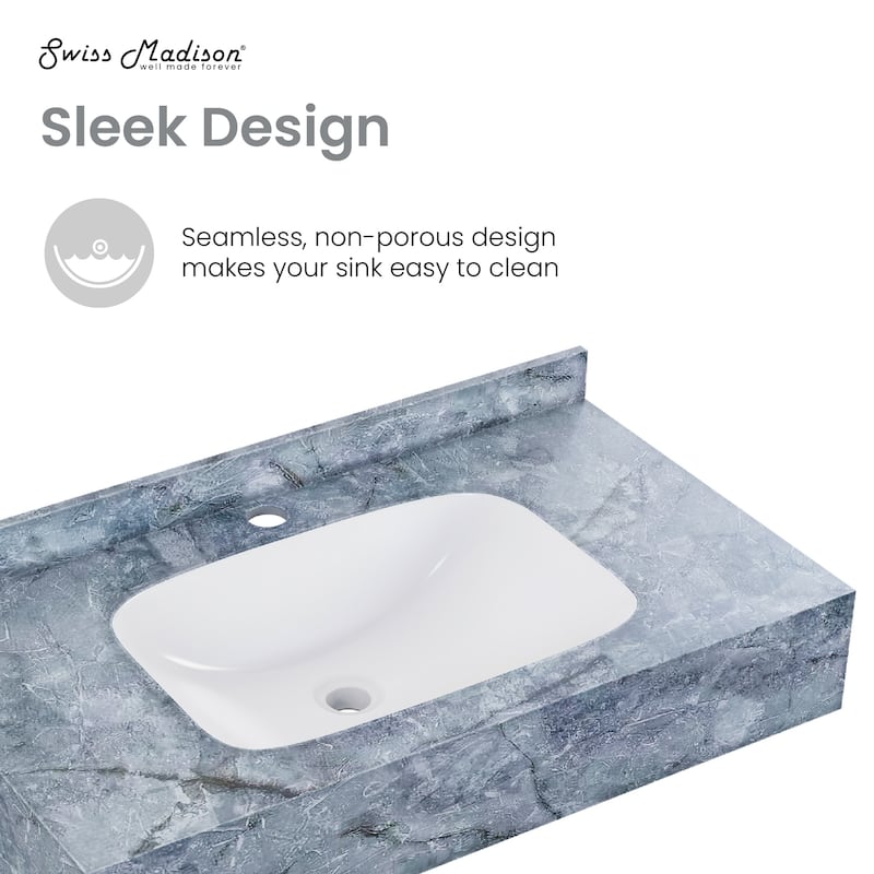 Avancer 36'' Wall Mount Sink In Blue Celeste - 35.4375" x 19.75" x 7.5"