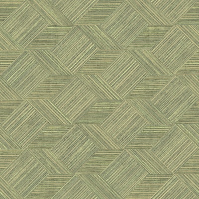 Galerie Wallcoverings Evergreen Grassy Tile Vinyl on Non-woven Matte Wallpaper Roll