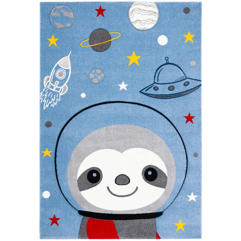 SAFAVIEH Carousel Kids Kolbrin Sloth Astronaut Rug