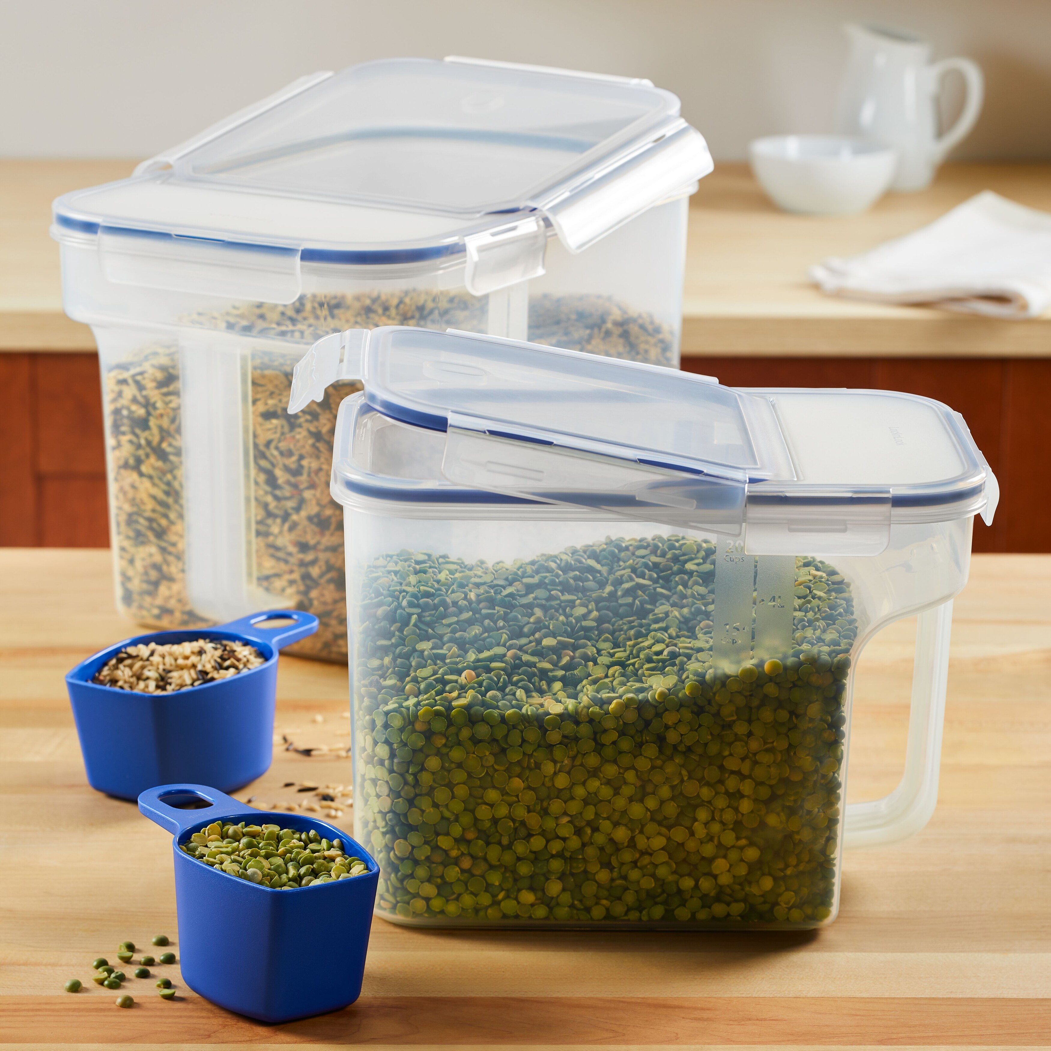 LocknLock Storage Food Storage Container and Scoop Set 4 Piece Clear Bed Bath Beyond 38912076