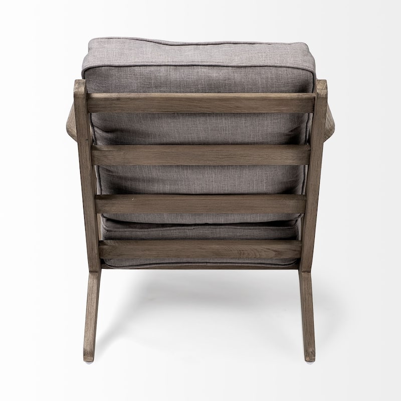 Olympus II Flint Gray Fabric w/Wood Frame Accent Chair - 28" W x 31 D x 32" H