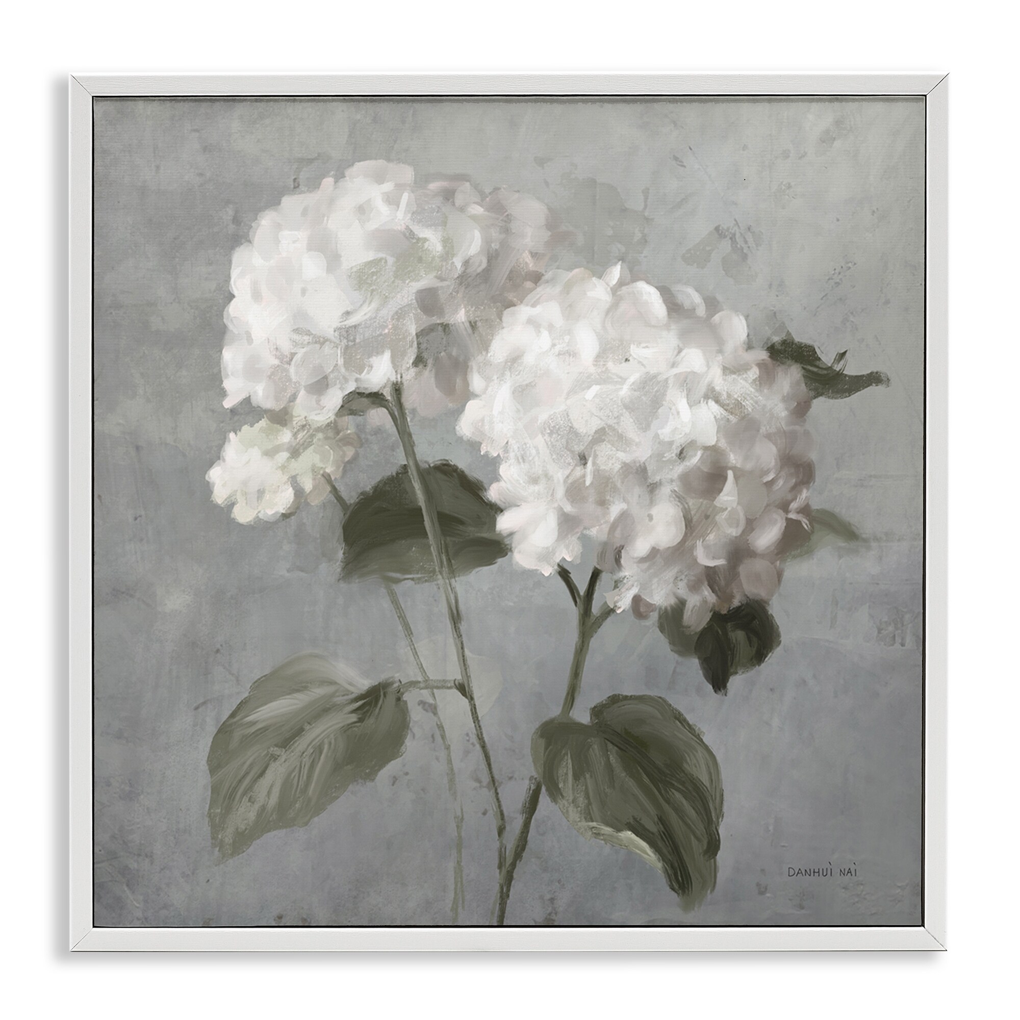 Stupell White Hydrangeas Pair Framed Giclee Art Design By Danhui Nai