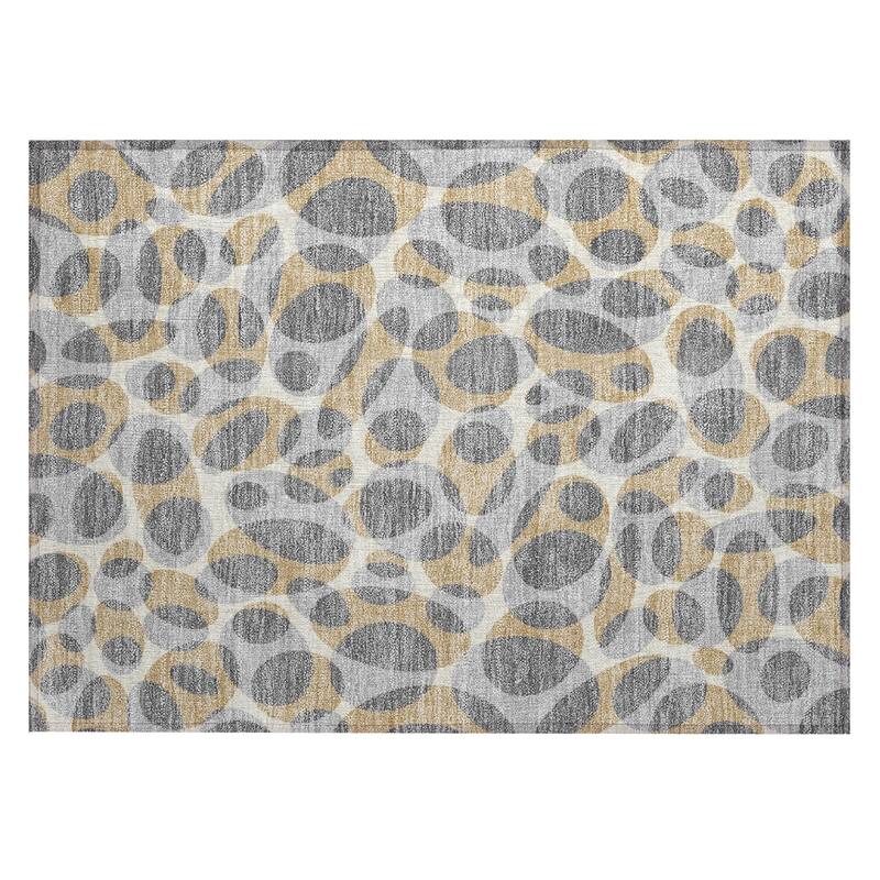 Machine Washable Indoor/ Outdoor Contemporary Saline Chantille Rug