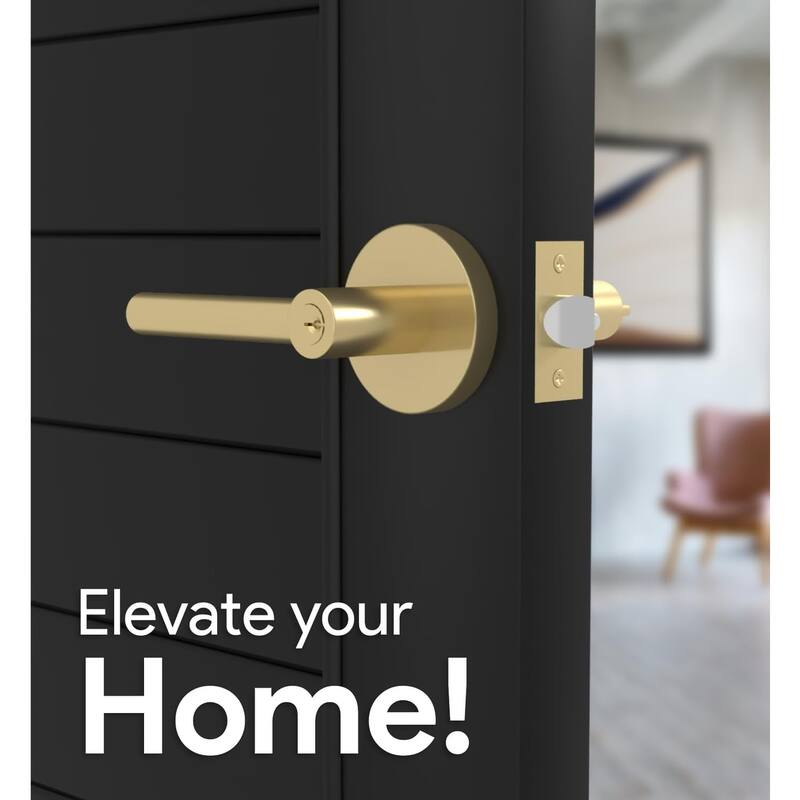 Mega Handles SUANA Square Privacy Door Knob with Lock | Reversible Keyless Door Knobs Interior for Hallway, Bathroom & Bedroom