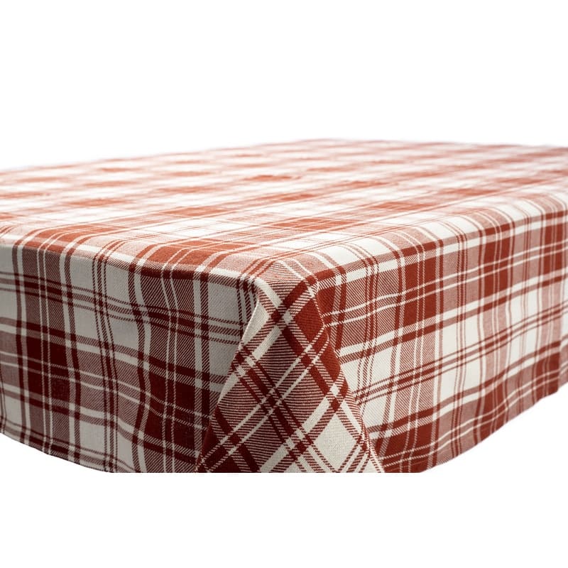 Catania Plaid 100 Cotton Tablecloth - 70" Round