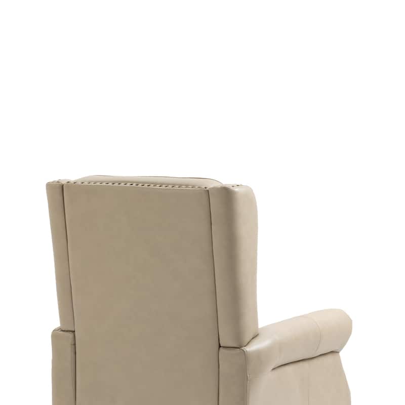 Camel Modern 29.33" High Back Upholstered Arm Chair with Sturdy Wood Legs and Nailheads for Living Room
