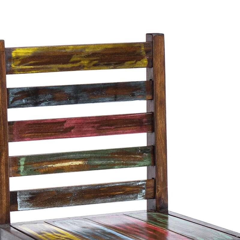 vidaXL Dining Chairs Accent Side Chair Reclaimed Wood Solid Reclaimed Wood - 17.7" x 17.7" x 33.5"