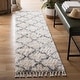 preview thumbnail 4 of 16, SAFAVIEH Berber Fringe Shag Melva Trellis Rug 2' x 8' Runner - Cream/Grey - Runner