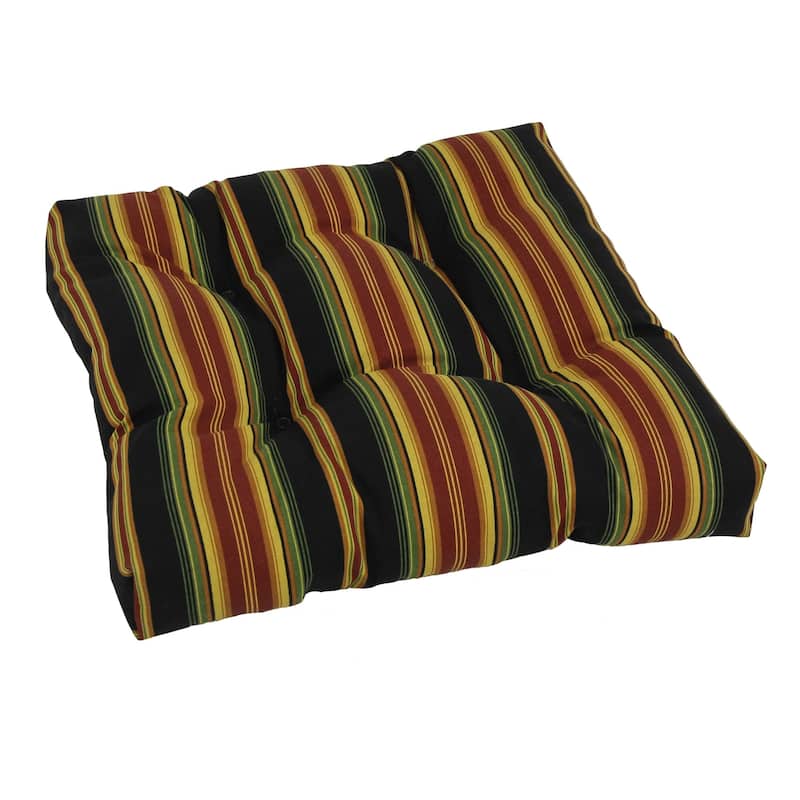 19-inch Square Tufted Indoor/Outdoor Chair Cushion - Lyndhurst Raven