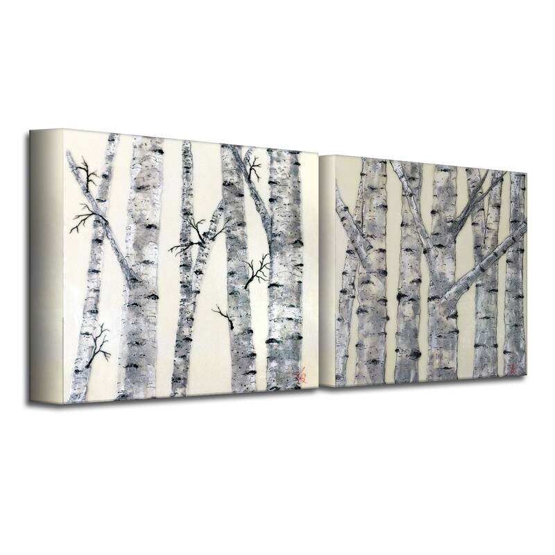 'Monoscape XXVI' 2 Piece Wrapped Canvas Wall Art Set by Karen Biery