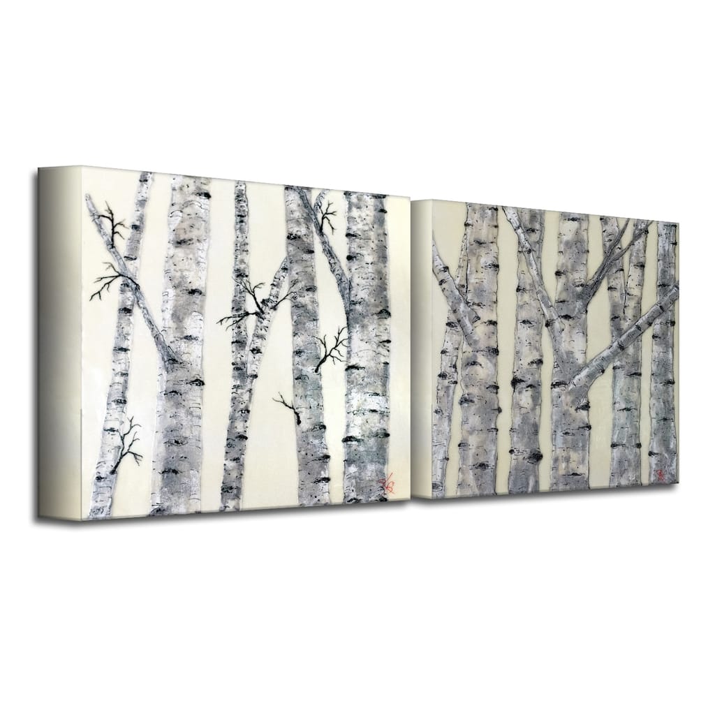 'Monoscape XXVI' 2 Piece Wrapped Canvas Wall Art Set by Karen Biery