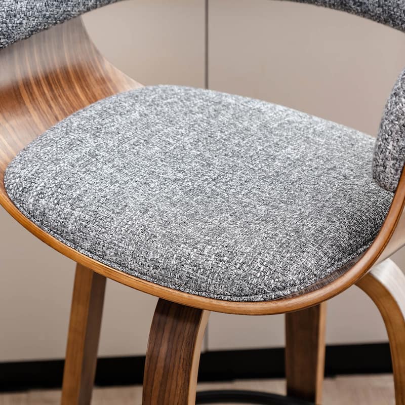 Glitzhome Small Space Set of 3 Swivel High Bar Stool Kitchen Chairs & Square Wood Top Pub Table