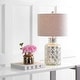 preview thumbnail 4 of 10, Artichoke 24.5" LED Glass Table Lamp, Mercury Silver (Set of 2) by JONATHAN Y
