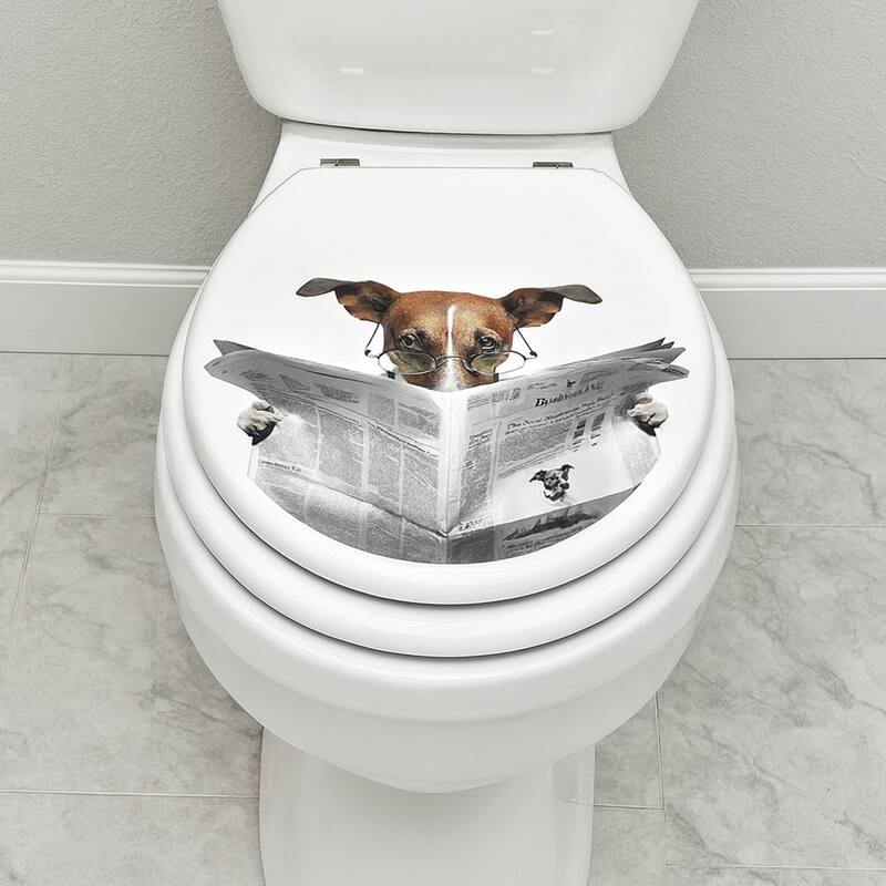 Elongated Toilet Seat Dog Jack Russel - 17.5 L x 14.7 W x 2 H