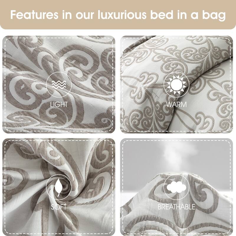Nanshing Angelique 9 Piece Traditional Scroll Comforter Ste