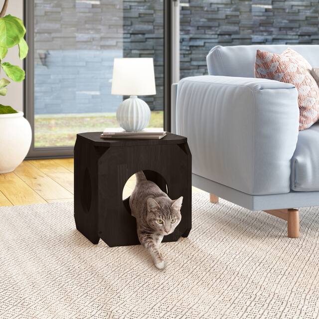 Carson Carrington Shorewood Cat Hut Cube/Stool