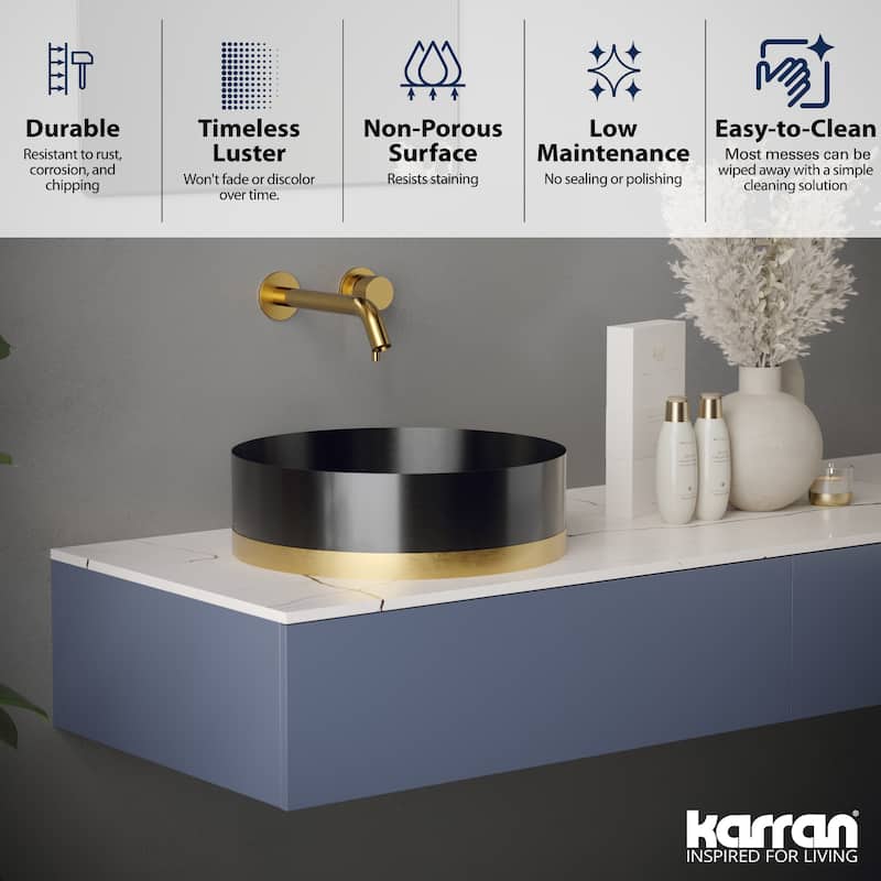 Karran Cinox Stainless Steel Round Vessel Sink