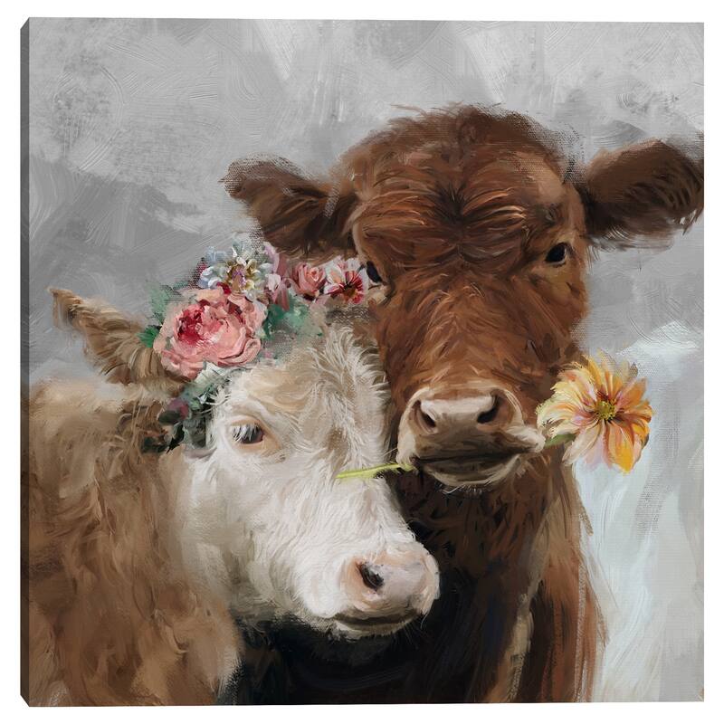 Moo Review Square by Studio Arts Canvas Art Print
