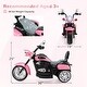 preview thumbnail 5 of 7, 6V Powered Toddler 3-Wheel Motorbike Ride On Toy with Horn and Headlight - 36" x 19" x 25" (L x W x H)