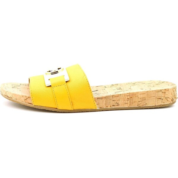 Michael kors slides womens yellow Clearance