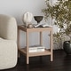 preview thumbnail 14 of 16, Nathan James Hayes Nightstand, Light Brown Finish, Glass Top