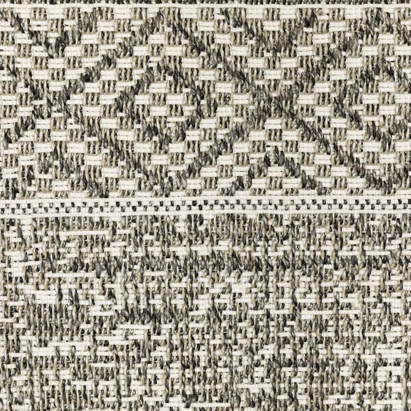 Style Haven Grayton Southwestern Influence Beige/ Black Indoor-Outdoor Fringe Edge Rug