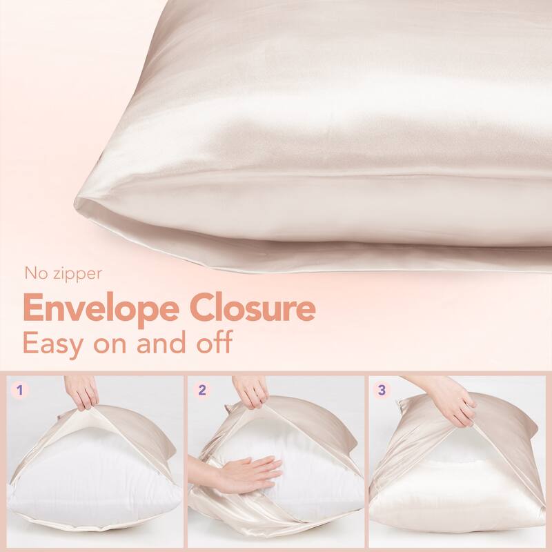 Deconovo 100% Pure Mulberry Silk Pillowcase With 22 Momme 6A High Grade Fibers
